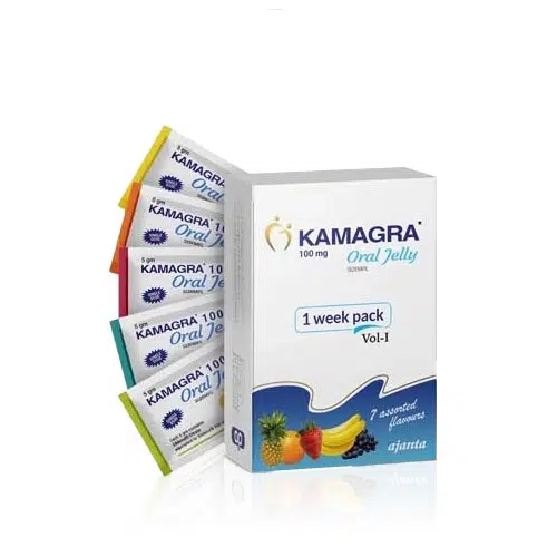 泰國果凍威而鋼 Kamagra Oral Jelly 七包裝展示